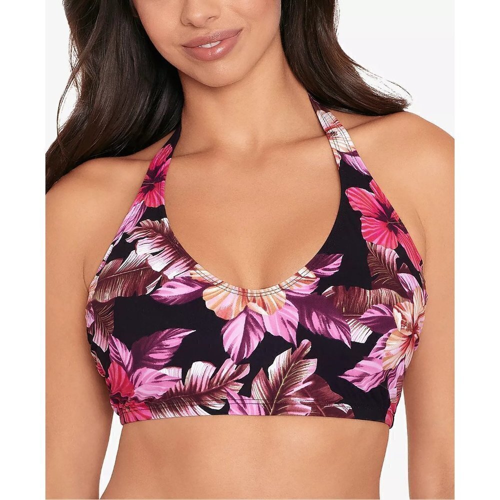 Skinny Dippers Womens‎ Size Medium Floral Mowie Peppermint Bikini Top $90 1945